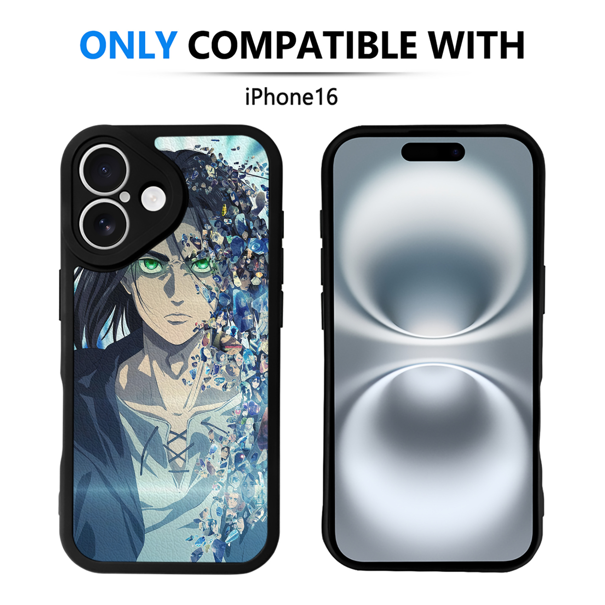 （画像用） 進撃の巨人 Attack on Titan 【iPhone 16シリーズ対応】シリコンスマホケース（レザー調） 材質：シリコン